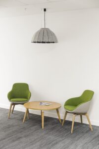 Concept commercial interiors Office Fitouts green chairs
