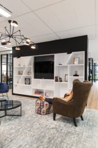 Concept commercial interiors Office Fitouts library lounge