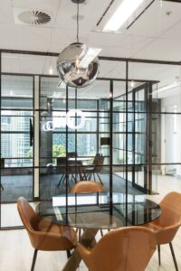 Concept commercial interiors Office Fitouts new york glass meeting rooms