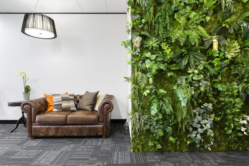 Concept commercial interiors Office Fitout plant wall