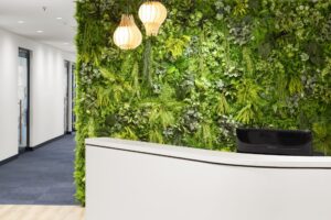 Concept commercial interiors Office Fitout plant wall